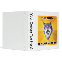 Courage Wolf Meek Inheritance 3 Ring Binder