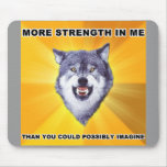 Courage Wolf Strength Mouse Pads
