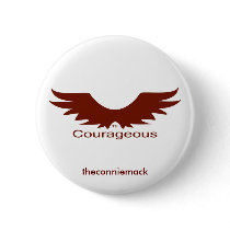 Courageous Wings Button by theconniemack Courageous Wings Button