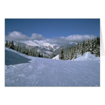 Courchevel, France, home of the Tree Valley ski ar Greeting Cards