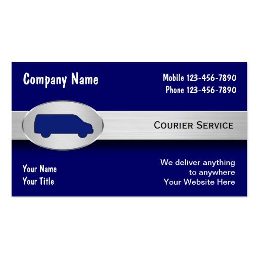 Courier Business Cards (front side)
