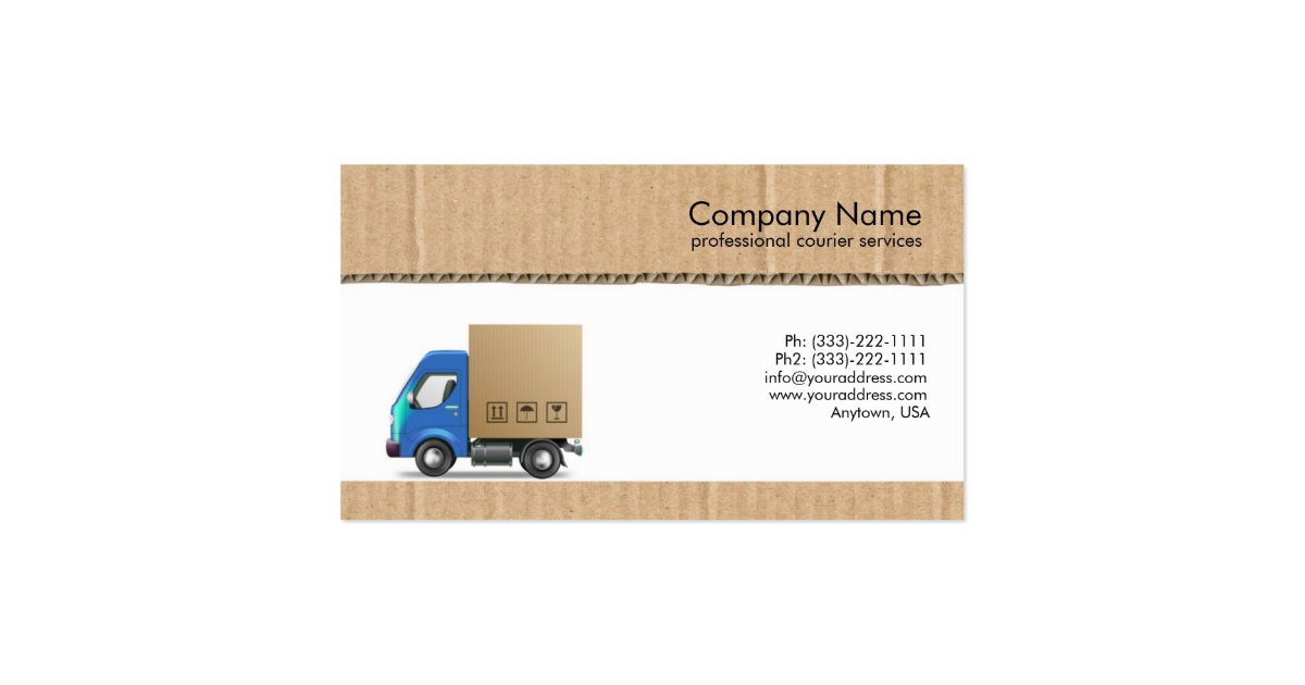 Courier Services Business Card Zazzle