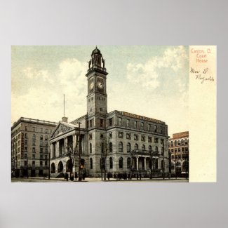 Court House, Canton Ohio, 1910 Vintage print