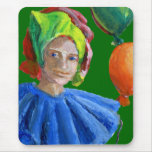 Court Jester Clown with Balloons mousepads