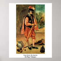 Court Jester De Austria By Diego Velazquez Posters
