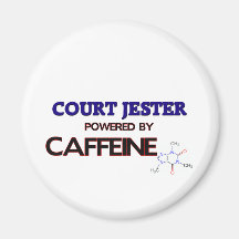 Court Jester Powered by caffeine Fridge Magnets