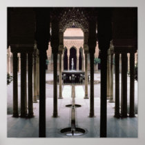 Court of Lions begun during reign of Mohammed V Poster