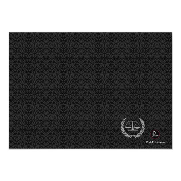 Court Symbol Photo Law School Graduation Invite