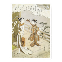 Courtesan and Attendant, Harunobu, 1760s posters