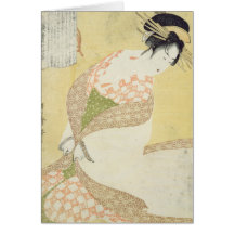 Courtesan Kneeling Greeting Cards