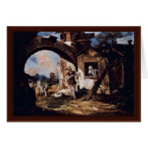 CourtesanAnd A SoldierBy Giovanni Antonio Guardi Card