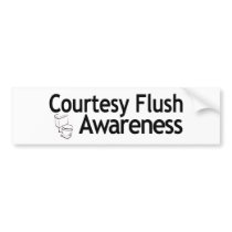 Courtesy Flush Awareness Bumper Stickers