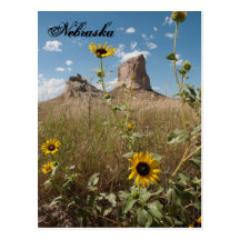 Courthouse and Jail Rock, Nebraska Postcard