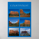 Courthouse Butte Collage posters