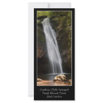 Courthouse Falls Waterfall North Carolina Bookmark Custom Rack Card