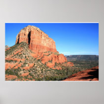 Courthouse Rock and Sedona Valley Panorama Print