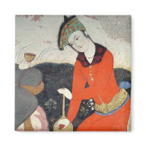 Courtier at the Court of Shah Abbas I Fridge Magnet