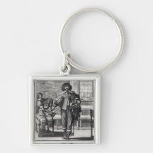Courtier following the last royal edict keychains