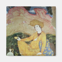 Courtier from the Court of Shah Abbas I Refrigerator Magnets