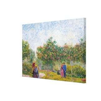 Courting Couples in the Voyer d'Argenson Park Gogh Gallery Wrapped Canvas