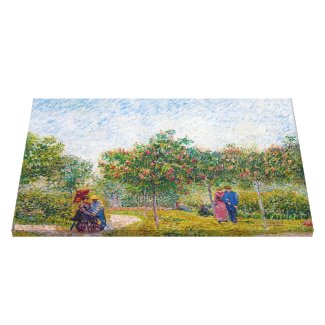 Courting Couples in the Voyer d'Argenson Park Gogh Gallery Wrapped Canvas