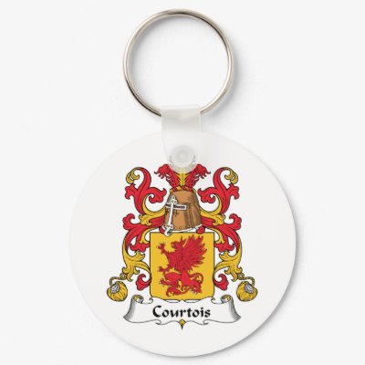 Courtois Family Crest Keychains by coatsofarms