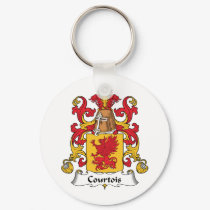 Courtois Family Crest keychains