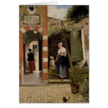 Courtyard of a house in Delft, 1658 Card
