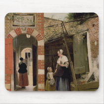 Courtyard of a house in Delft, 1658 Mousepads