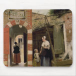 Courtyard of a house in Delft, 1658 Mousepads