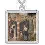 Courtyard of a house in Delft, 1658 Custom Necklace