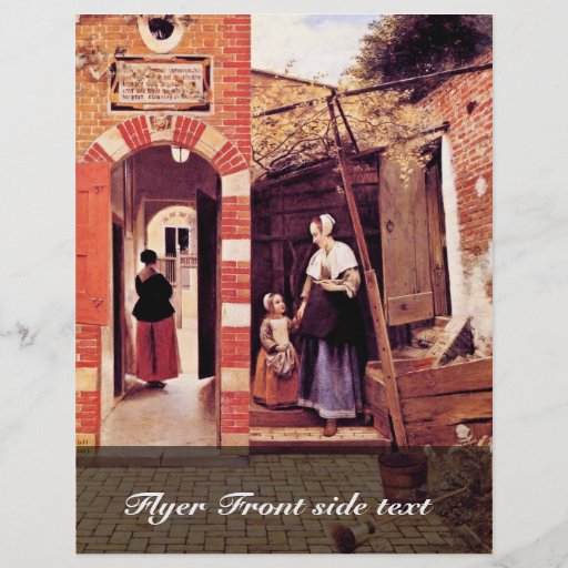 Courtyard Of A House In Delft By Hooch Pieter De ( Full Color Flyer