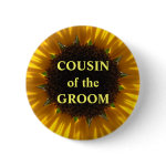 Cousin Of The Groom Buttons