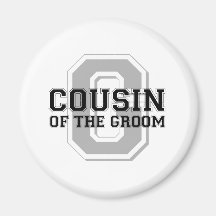 Cousin of the Groom Cheer Fridge Magnet