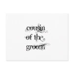 Cousin of the Groom Postcard