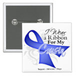 Cousin Periwinkle Ribbon - Stomach Cancer Button