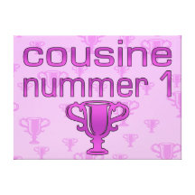 Cousine Nummer 1 Gallery Wrapped Canvas