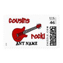 Cousins Rock! with Red Guitar Stamp