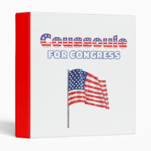 Coussoule for Congress Patriotic American Flag 3 Ring Binders