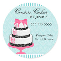 Couture Cakes Aqua Bakery Stickers