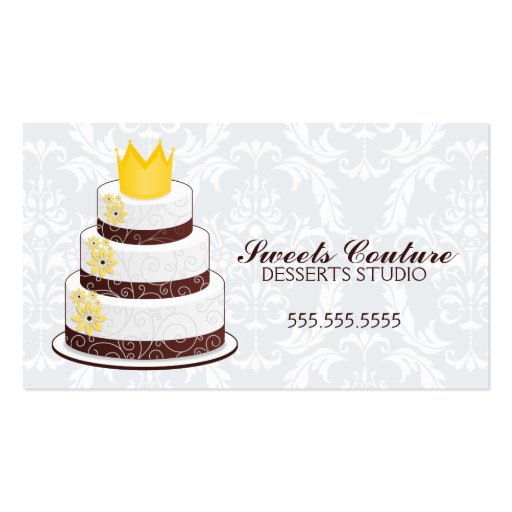 Couture Cakes Bakery Custom Business Cards (front side)