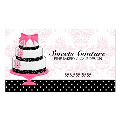 Couture Cakes Bakery Custom Business Cards (front side)