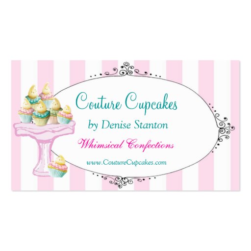 Couture Cupcakes Business Card (front side)