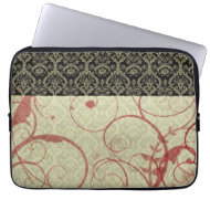 Couture Designs Damask Chic Laptop Sleeve fuji_electronicsbag