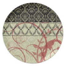 Couture Designs I Damask Plate