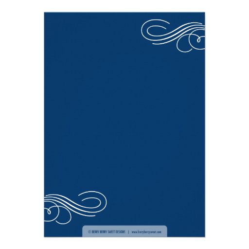 Couture Elegance Bridal Shower Invitation - Navy