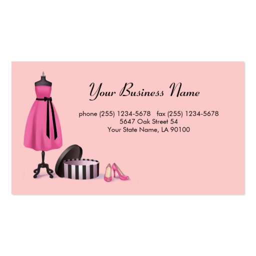 Couture Fashion Business Card (front side)