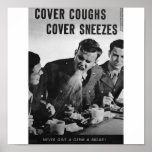 Cover coughs cover sneezes posters