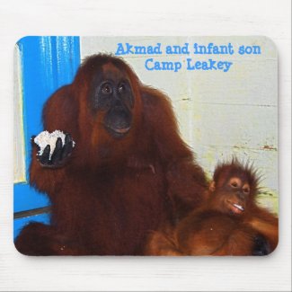 Cover Girl Orangutan mother mousepad