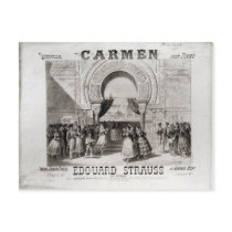 Cover of the score of piano quadrille post card